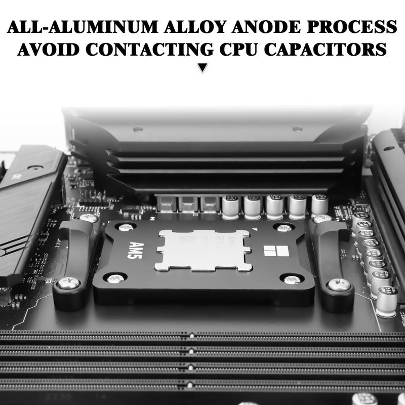 Thermalright حامل معالج ASF الأسود V2 AM5، إطار تثبيت AM5 الآمن، إطار AM5 الآمن، إطار تصحيح تثبيت مضاد للانحناء، إطار اتصال مضاد للانحناء AM5، معيار مبرد المعالج، أسود - Image 5